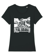 Călător în România - Cheile Valișoarei Tricou mânecă scurtă guler larg fitted Damă Expresser