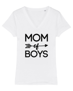 MOM of BOYS Tricou mânecă scurtă guler V Damă Evoker