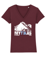 pentru montaniarzi - Vf Mytikas - Grecia Tricou mânecă scurtă guler V Damă Evoker