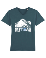 pentru montaniarzi - Vf Mytikas - Grecia Tricou mânecă scurtă guler V Bărbat Presenter