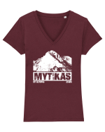 pentru montaniarzi - Vf Mytikas - Munții Olimp Tricou mânecă scurtă guler V Damă Evoker