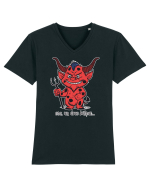 Ete, un drac bălțat - v2 Tricou mânecă scurtă guler V Bărbat Presenter
