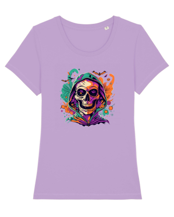 Vibrant Halloween Skull: Spooky and Colorful Delight! Lavender Dawn