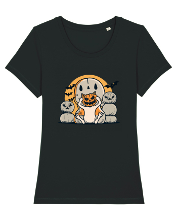 Adorable Halloween Kitty: Pumpkin on Paws! Black