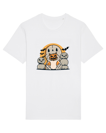 Adorable Halloween Kitty: Pumpkin on Paws! White