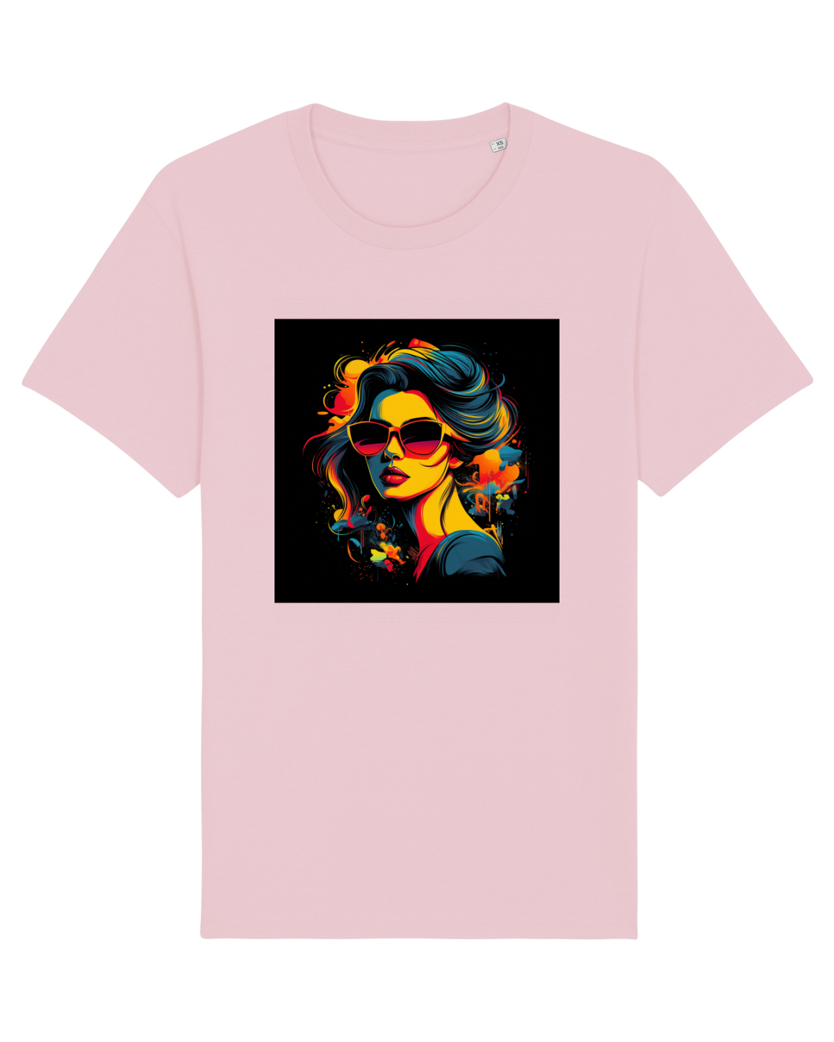 Tricou mânecă scurtă Unisex Rocker Cotton Pink