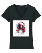 Street Muse Tricou mânecă scurtă guler V Damă Evoker