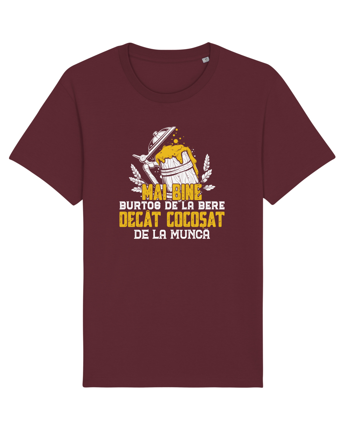 Tricou mânecă scurtă Unisex Rocker Burgundy