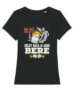 pt iubitorii de bere - Nu ma deranja decat daca ai adus bere Tricou mânecă scurtă guler larg fitted Damă Expresser