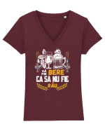 pt iubitorii de bere - Sa fie bere ca sa nu fie rau Tricou mânecă scurtă guler V Damă Evoker