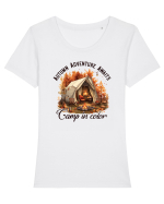 Camp in color Tricou mânecă scurtă guler larg fitted Damă Expresser