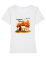 Dacă timpul ar avea frunze Tricou mânecă scurtă guler larg fitted Damă Expresser
