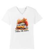 Follow the leaves Tricou mânecă scurtă guler V Bărbat Presenter