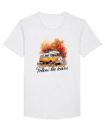 Follow the leaves Tricou mânecă scurtă guler larg Bărbat Skater