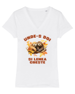 Unde-s doi și lenea crește Tricou mânecă scurtă guler V Damă Evoker