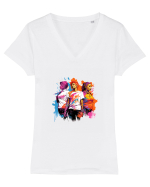 Girl Power  Tricou mânecă scurtă guler V Damă Evoker