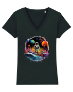 Explorer  Tricou mânecă scurtă guler V Damă Evoker