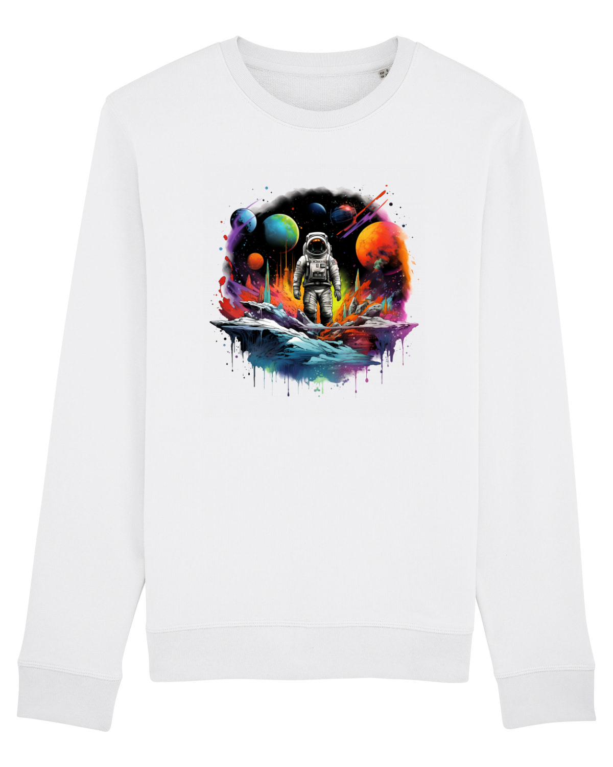 Bluză mânecă lungă Unisex Rise White