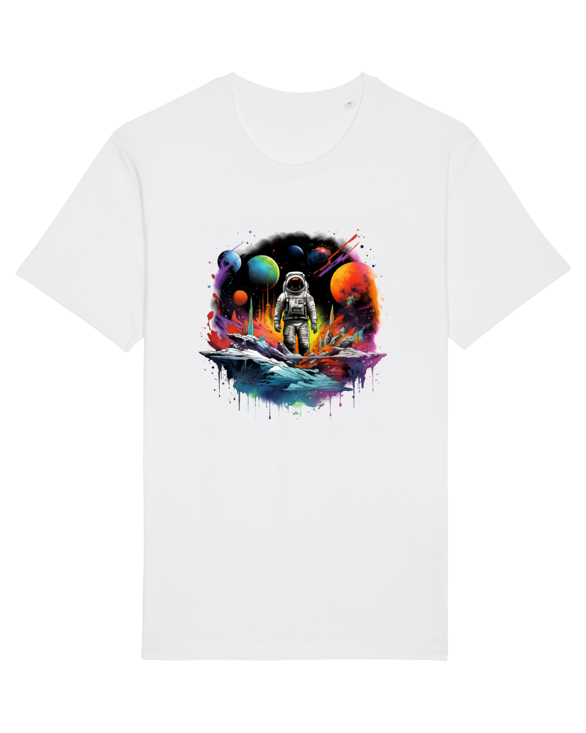 Tricou mânecă scurtă Unisex Rocker White
