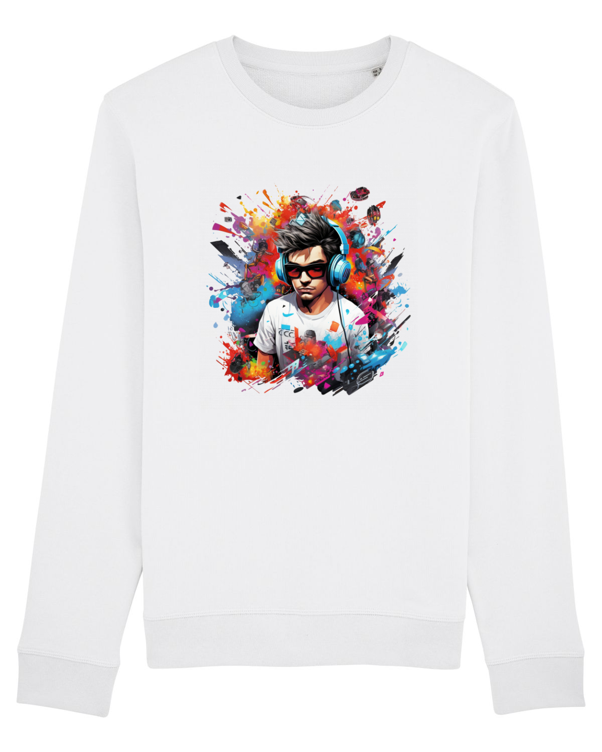 Bluză mânecă lungă Unisex Rise White