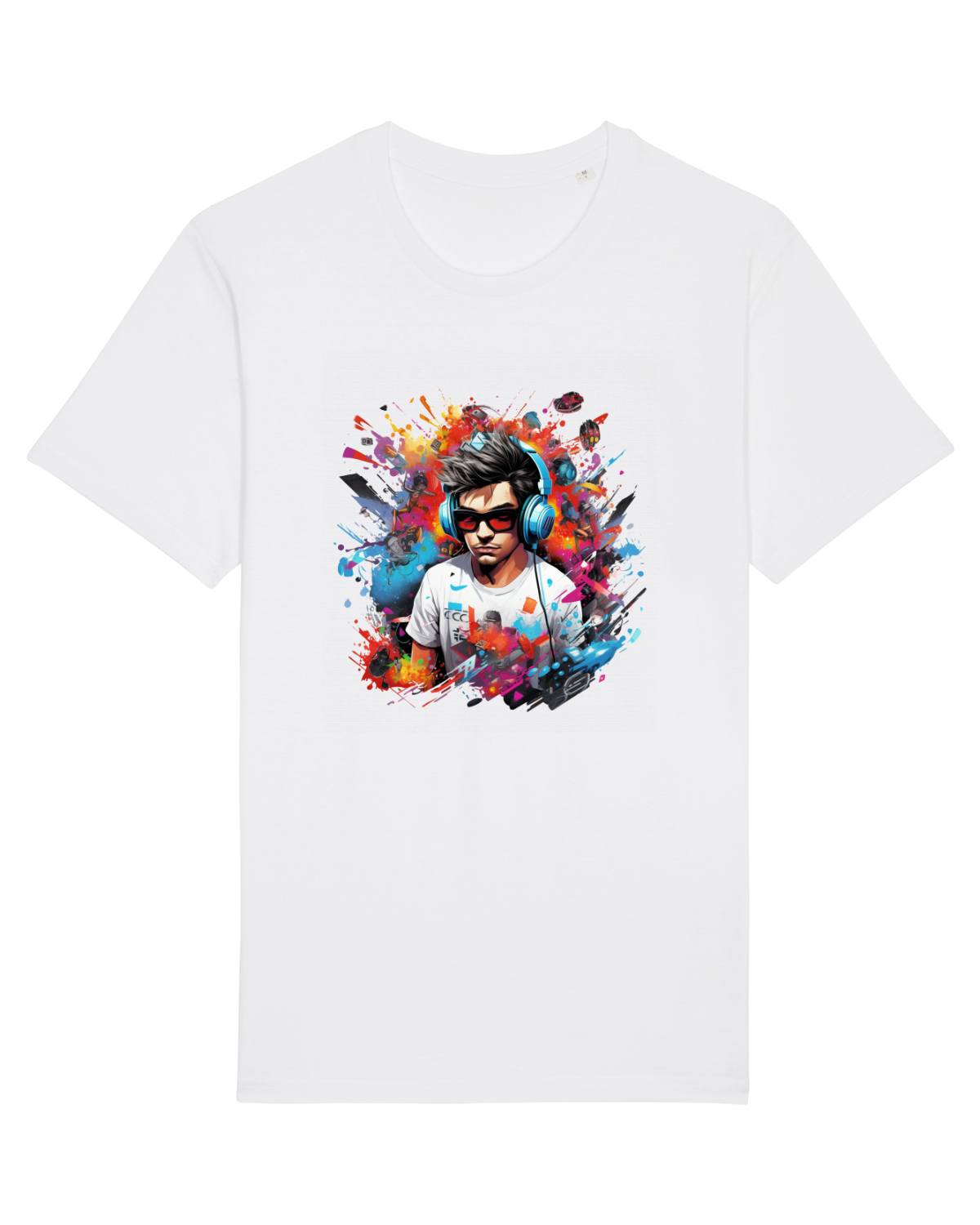 Tricou mânecă scurtă Unisex Rocker White