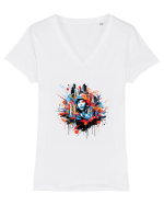 Urban Life Tricou mânecă scurtă guler V Damă Evoker
