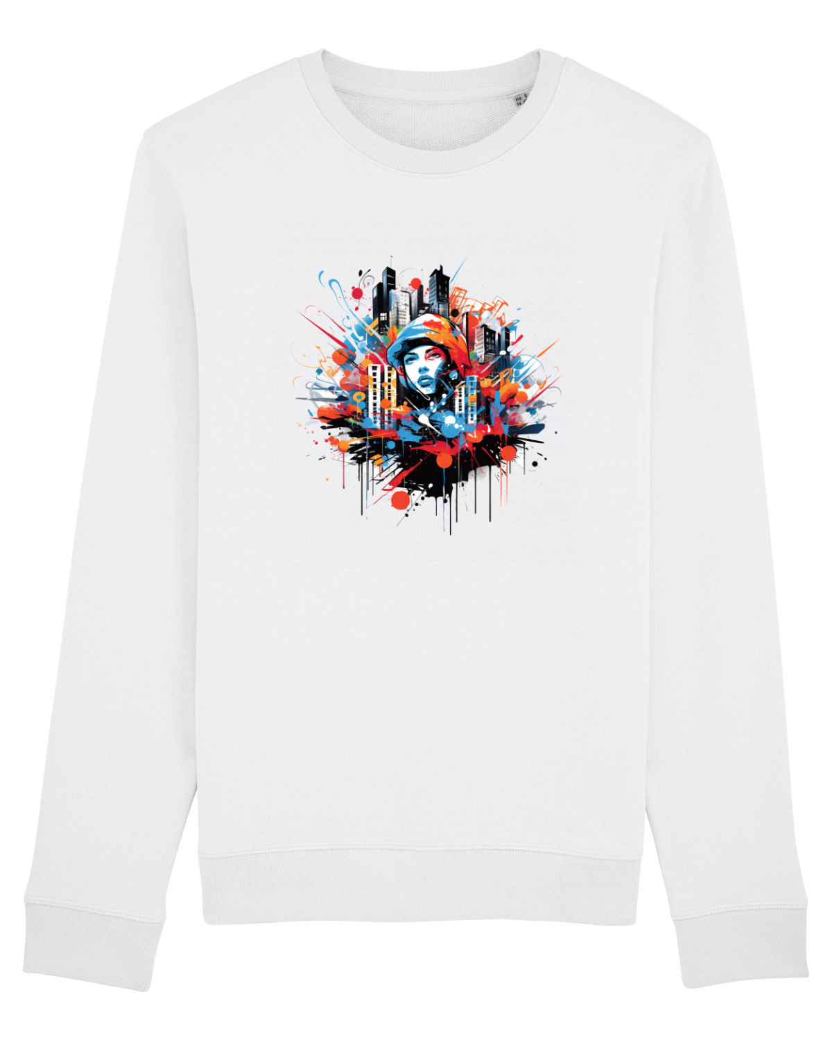 Bluză mânecă lungă Unisex Rise White