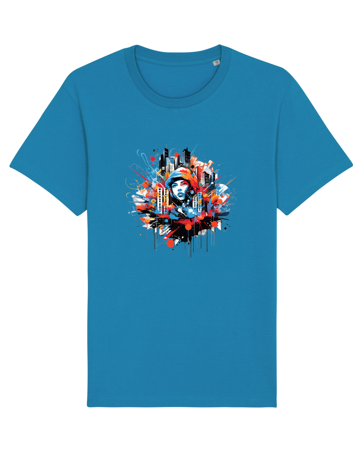 Tricou mânecă scurtă Unisex Rocker Azur