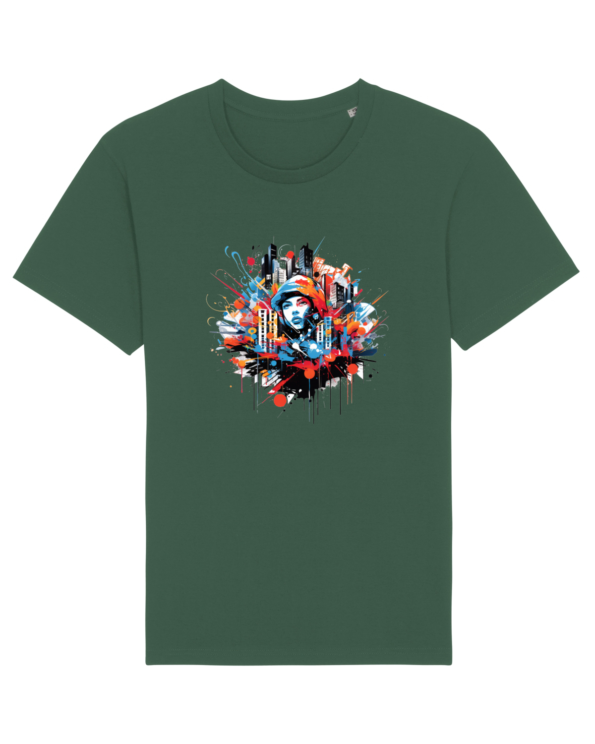 Tricou mânecă scurtă Unisex Rocker Bottle Green