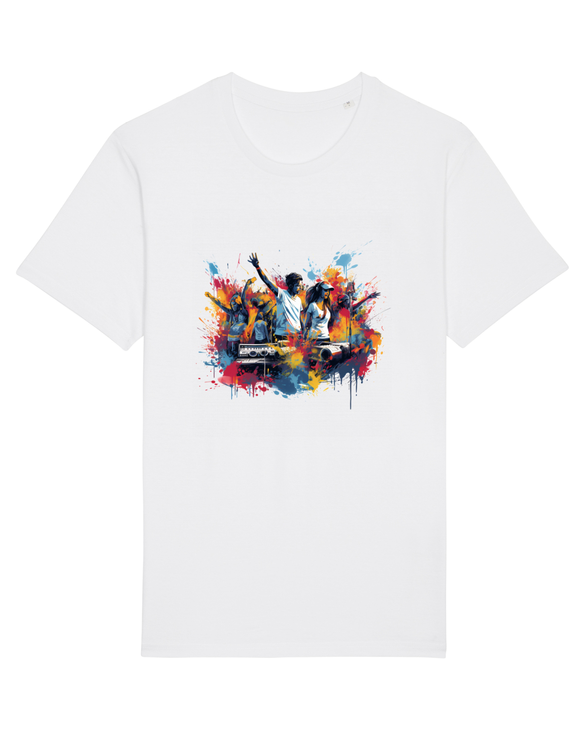 Tricou mânecă scurtă Unisex Rocker White