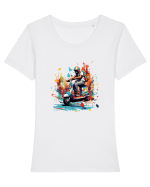City streets Tricou mânecă scurtă guler larg fitted Damă Expresser