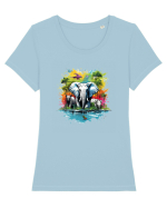 Wild life 1 Tricou mânecă scurtă guler larg fitted Damă Expresser