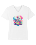 Castel de poveste Tricou mânecă scurtă guler V Bărbat Presenter