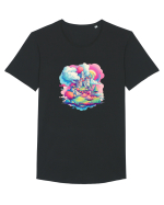 Castel de poveste Tricou mânecă scurtă guler larg Bărbat Skater