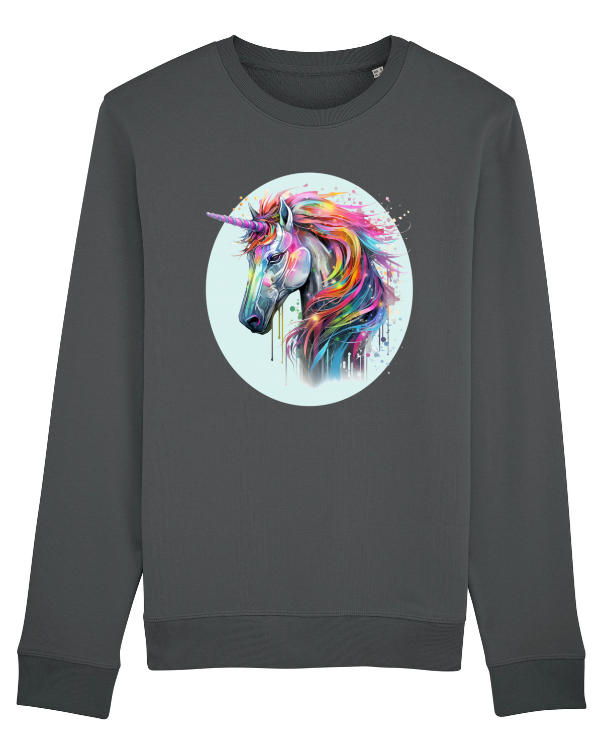 Bluză mânecă lungă Unisex Rise Anthracite