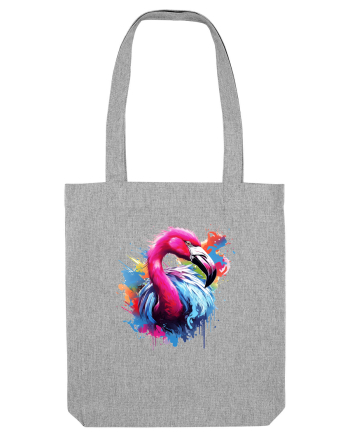 Flamingo splash Heather Grey