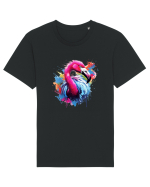 Flamingo splash Tricou mânecă scurtă Unisex Rocker