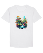 Smurf Village   Tricou mânecă scurtă guler larg Bărbat Skater