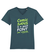 Comic Sans is good Tricou mânecă scurtă guler V Bărbat Presenter