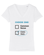 Choose Comic Sans Tricou mânecă scurtă guler V Damă Evoker