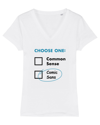 Choose Comic Sans White