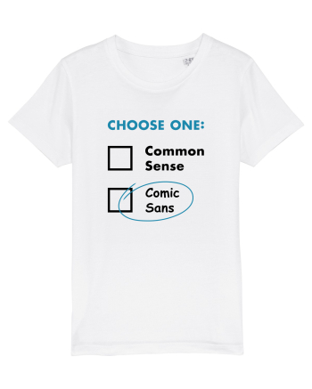 Choose Comic Sans White