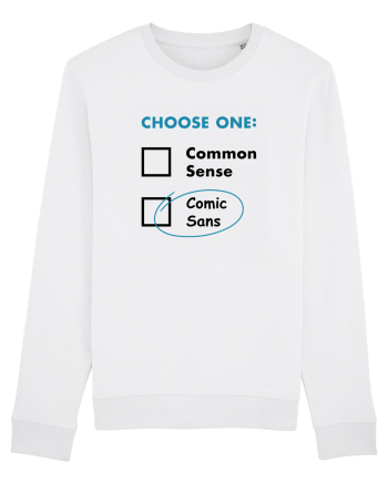 Choose Comic Sans White