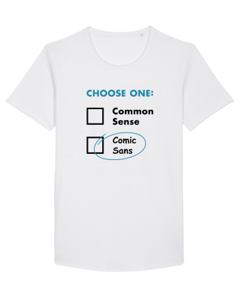 Choose Comic Sans White