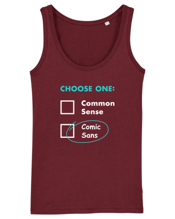 Choose Comic Sans Burgundy