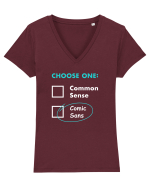 Choose Comic Sans Tricou mânecă scurtă guler V Damă Evoker