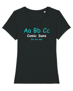 Comic Sans Tricou mânecă scurtă guler larg fitted Damă Expresser