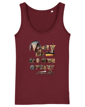 Aventura într-un tricou Burgundy