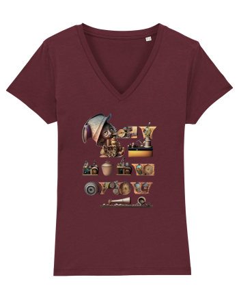 Aventura într-un tricou Burgundy