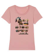 Aventura într-un tricou Tricou mânecă scurtă guler larg fitted Damă Expresser